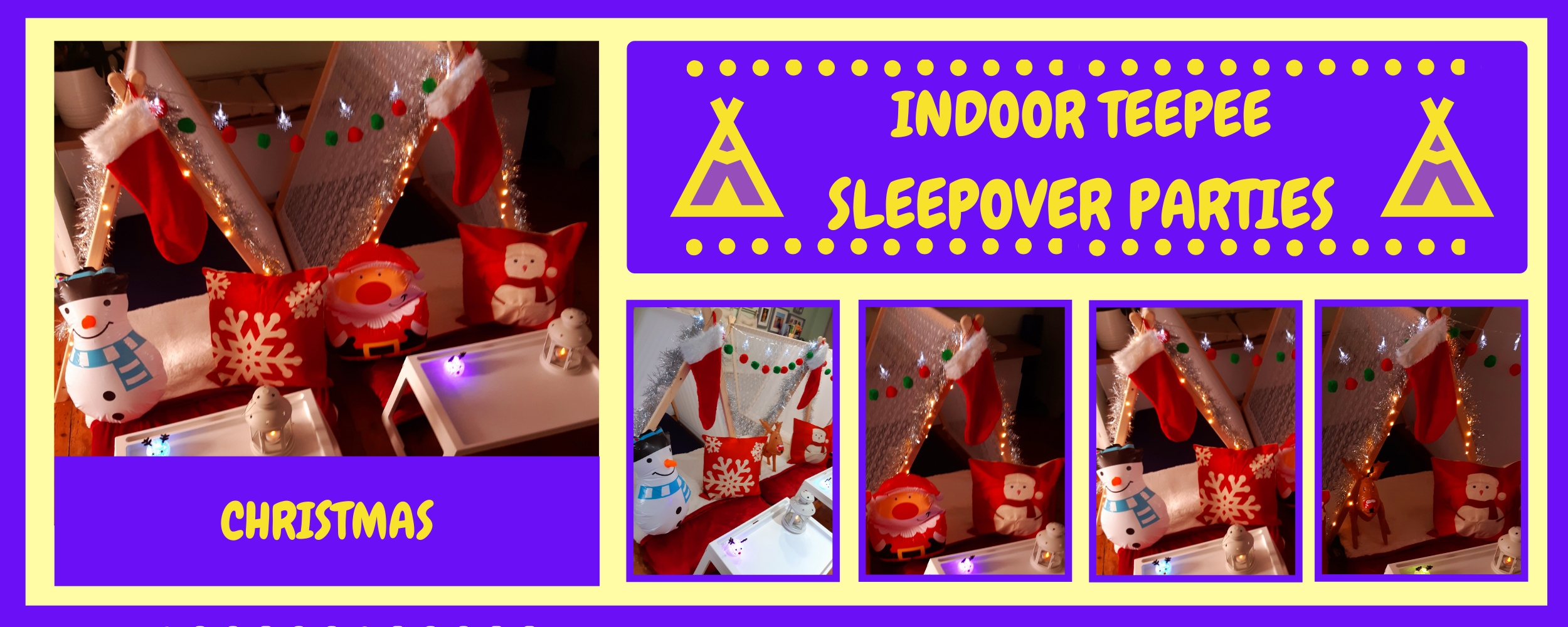 christmas sleepover tents for hire